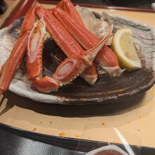 身がギュッと詰まった蟹。