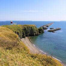 太平洋に飛び出た花咲岬