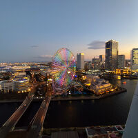 バルコニーから見た日没