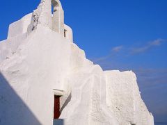 青と白の島ミコノス（ギリシャ　ミコノス島）
