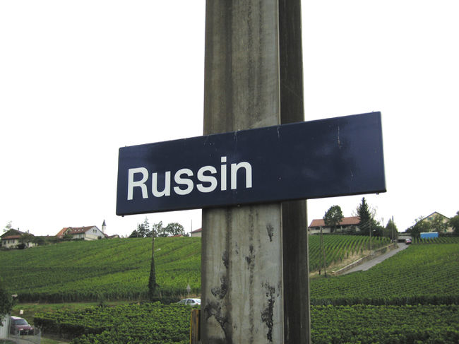 ジュネーブからRERで5駅。20分足らずでジュネーブ郊外のRussin（リュッサン）という村に到着。そこでは、夏の終わりと秋の到来を告げる「Russinブドウ収穫祭」が行われました。
