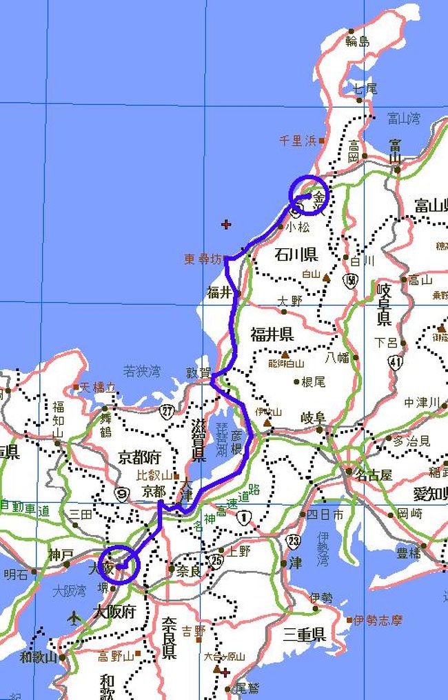 ≪国内逃走２≫→北信越…３日目金沢～福井～大阪