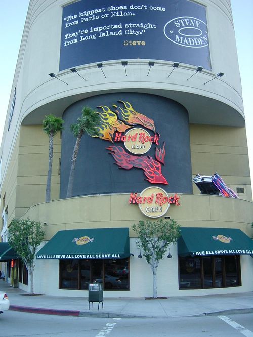 ハードロックカフェ Hard Rock Cafe ロサンゼルス スウェット紫　M