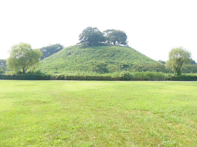 忍城・埼玉古墳群<br /><br />丸墓山古墳。忍城攻めの時、石田三成が本陣を置く。