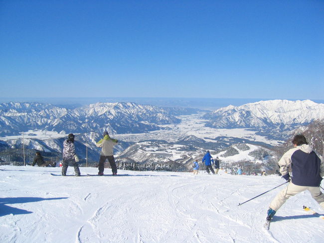 スキーに行ってきました。　初めてのジャム勝こと「スキージャム勝山」です。いままで滋賀より西のスキー場しか行った事がなかったので、今回のココ＠ジャム勝は、大きなゲレンデで滑りがいがありました。<br />あと、雪質も引き締まっていてスキー板で踏めば「キュキュ」と音がなったし、人混みもそれほど混雑していなかったし、天気も高気圧のど真ん中の雲ひとつも無い晴天だったし、スキー場までのアクセスも渋滞・凍結もさほど無く良好だしたし、車で片道４時間と遠出しましたが、楽しめました(^-^)/。<br />晴天のためか麓の雪は午後からべちゃべちゃ雪質になっていました、、、<br /><br />以下、価格comスキー場レビュー<br />http://kakaku.com/sports/skiarea/evaluate.asp?PrdKey=65001810171&amp;ReviewCD=13673