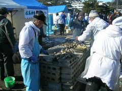 冬の松島、かき祭り