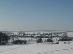 チェコ東部の雪景色を見るために田舎に出かけました