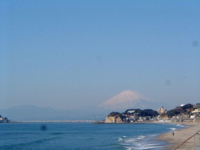 お天気がよかったので、朝８時に出発し、江ノ島から箱根にドライブしました。<br />江ノ島から富士山がはっきり見えたのは久しぶりのことでした。<br />ラルフも大喜びで砂浜を走り回っていました。<br />でも、波は恐いようです。^_^;