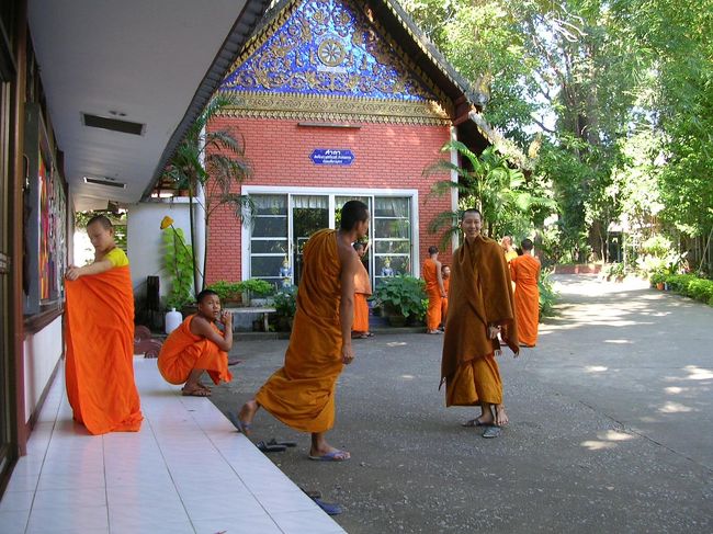 ２００６年正月はタイチェンマイのワットランプーンという瞑想寺で迎えた、２００２年の正月もここで１週間過ごしたことがある、５００年以上の歴史を誇る由緒あるこの僧院にはタイ人４０<br />名外国人２０数名が修行に来ていた。朝４時から座禅を組み、ある時は素足のままゆっくり歩きながら瞑想する。タイ仏教の厳しい戒律、僧侶たちの素顔、日常生活にもふれることが出来た。この清閑な寺院で毎日何時間も瞑想を重ねているうちに、日頃の多忙な毎日を忘れ、自分を静かに見つめることが出来た。　　　　