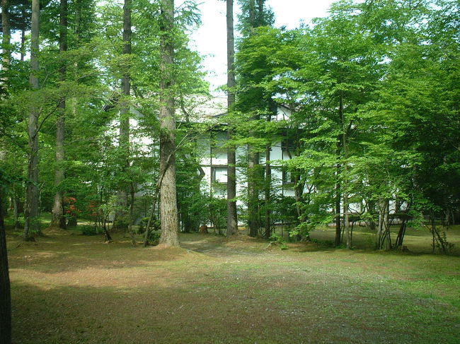 はじめて軽井沢に行ってきました。<br />ちょうど、新緑が生い茂りとても気持ち良かったです。<br />初めてなので、ちょっと奮発して「万平ホテル」の碓氷館に泊まりました。<br />さすが、、、の1言。<br />ほんとに素晴らしいホテルで、ちょっと、泣きました(笑)<br /><br />一生わすれないホテルです。