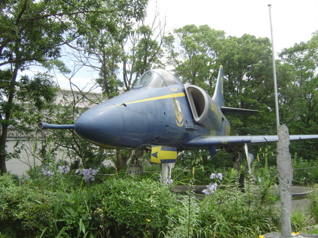 徳島空港周辺でアメリカ海軍の戦闘機が展示してうわさを聞きました。徳島市在住の友人に案内してもらいました。<br />徳島から羽田までは、JAL1440　A300　に乗りました。