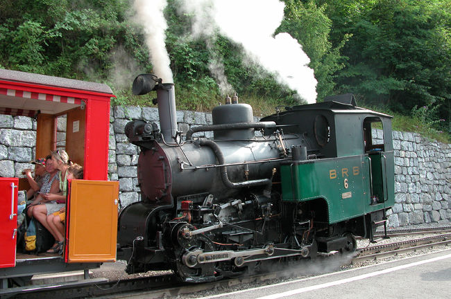 ブリエンツロートホルンの登山電車の旅です。<br />かわいい蒸気機関車ですが力持ちです。<br />ものすごい急勾配をぐんぐん登って行ってしまいます。