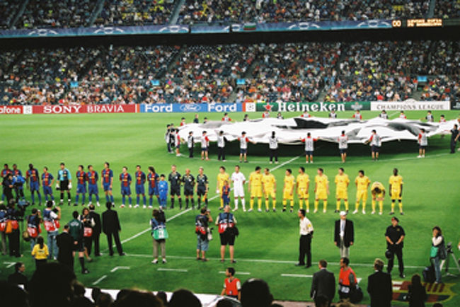 2006年9月12日に開催された&#39;06-07シーズンのuefaチャンピオンズリーグ、グループリーグのAグループ初戦、バルセロナ vs レフスキ・ソフィア観戦の様子。<br />