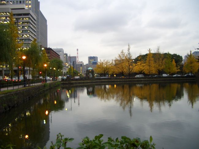 今日は夕方から丸の内で打ち合わせがあり久しぶりに東京駅で下車しました。<br />早めに着いてしまったため、夕暮れの丸の内を散策しました。<br />外堀通りを抜け、和田倉門より内堀通りを抜け皇居外苑まで足を伸ばしました。<br />実は東京に３０年住んでいますが、内堀の内側に入ったのは始めてで、車で通り過ぎる光景と違い、結構いいもんだなと、また、新たな発見をしました。中の見学は事前に予約が必要のようなので、また、近日中に出直してみようと思います。<br />