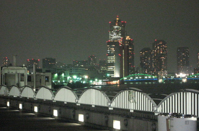 ブダペストで夜景撮影に味をしめ、東京の夜景が撮りたくなりました。<br />東京・浜松町にある四季劇場には、ミュージカル鑑賞に何度か訪れています。<br />そのときいつも、浜松駅周辺の高層ビルの夜景に、おのぼりさんよろしく、毎度感動していたものです。<br /><br />今回はミュージカルではなく、中国フェスティバル2006で雑伎団の演技を見に四季劇場に行ったのですが、できたら夜景を撮影しようと、三脚を持参しました。<br /><br />観劇するのに三脚持参なんて、初めて！<br /><br />ちょっと恥ずかしかったけれど、三脚を構えて写真を撮りました。<br />じゃないと、夜景はどうしても手ぶれしちゃうからね。<br /><br />残念ながら浜松町駅の周辺の高層ビルは、うまく写真に撮れそうにありませんでした。<br />世界貿易ビルの展望台に行く時間があれば良かったのですが、８時閉館なんて早すぎ！<br /><br />代わりに、竹芝埠頭にちょっと寄り道してから劇場へ行きました。<br />７時開演なので、15分くらいなら……。<br />時間が気になって落ち着かない撮影でしたが、なかなか素敵な夜景にうっとりしました。<br />同時に、やはり夜景スポットと言われるところに行きたいなぁと気持ちがますます募りました。
