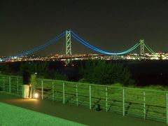 明石海峡大橋のライトアップ