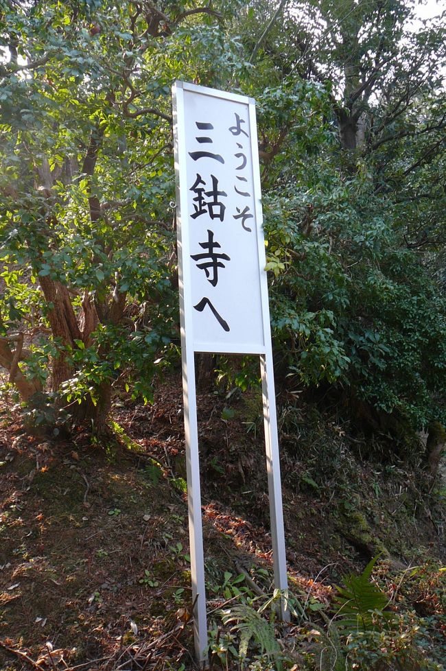 　大原や　小塩の山も　　けふこそは　神代のことも　　思い出づらめ　　（在原業平） 在原業平が、かっての恋人藤原高子（二条の后）の大原神社行幸に供奉した際に読んだ歌である。これを知り大原野神社と十輪寺（通称　なりひら寺）に参拝することを決めました。予定を変更願徳寺→勝持寺→大原野神社→十輪寺→正法寺→三鈷寺→金蔵寺に参拝して来ました。<br /><br />三鈷寺<br /> 大原野にある古刹で、善峯寺の開祖である源算上人の隠居所、北尾往生院が始まりである。後に、四祖西山上人(証空)が浄土宗西山派の念仏道場として発展させ、背後の山容が仏器の三鈷に似ていることから寺名を三鈷寺とした。応仁の乱で荒廃。現在は本堂や廟を残すだけだが、本堂前からの眺望が素晴らしく、京都市街(比叡山から東山三十六峰、宇治、木津方面)の眺めは雄大である。<br /><br />