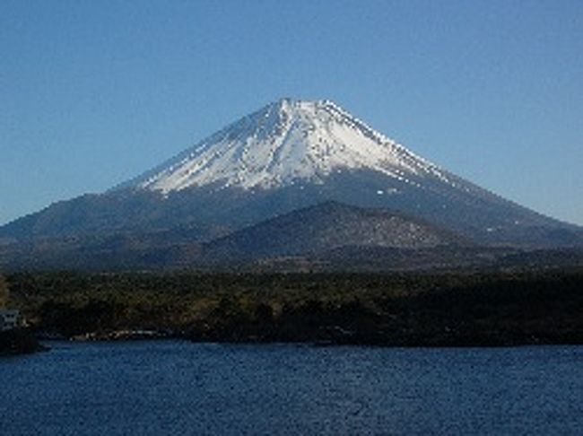 　毎年の恒例となった冬の富士展望登山の記録です。<br />　今回は週末の快晴の天気予報により急遽木曜日の夜に宿とレンタカーの手配をして2007年2月3日から4日までの1泊2日の山旅に行ってきました。<br />　今回は山梨100名山の蛾ヶ岳ひるがたけと愛鷹連峰の越前岳へ登り、そのついでに富士五湖周辺の立ち寄り湯と河口湖の花火大会へ行ってきました。<br />　天候は予想以上に良く､両日共雲に隠れやすい独立峰の富士山が雲に隠れることがなくて、久々に富士の展望を満喫することができました。<br /><br />富士山展望山旅(蛾ヶ岳・越前岳）　２００７年２月【その１】へ続く