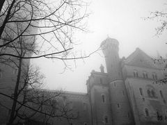 霧の中の新白鳥城