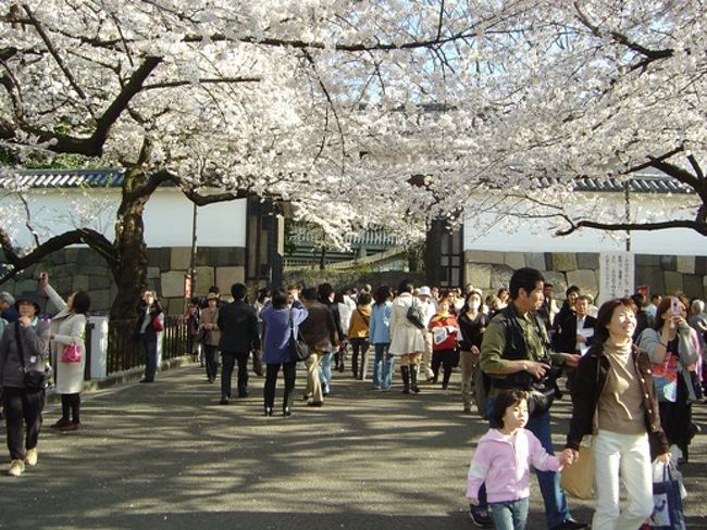 3/30（金）、会社をサボって桜が満開の東京へ、妻と二人で花見に行って来ました。<br />上野公園を出て、九段下へ向かいます。<br />お目当てはもちろん、千鳥ヶ淵の緑道ですが、その前に北の丸公園の田安門の辺りを鑑賞してきました。