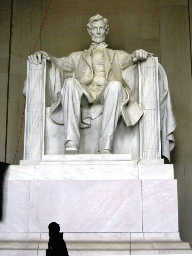 2006冬、アメリカ旅行記(8/17)：2月26日(2)：ワシントンD.C、リンカーン記念堂、ペンタゴン、アーリントン墓地