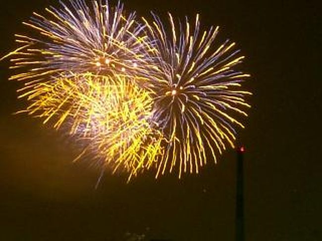 た〜まや〜<br />花火を見ずしてニッポンの夏は語れない。<br />夜空に咲く大輪の花火!<br /><br />いつもは仕事でゆっくり見れなかったが 今年は大丈夫<br />カメラも用意してめちゃくちゃ気合が入っていたが <br /><br />は〜あ 夜景以上に撮るのは難しい<br />モードも花火モードにしたのだが シャッターを押すタイミングが そして手ぶれが出てしまう<br /><br />やはりリモコンが使えるカメラがほしい<br /><br />