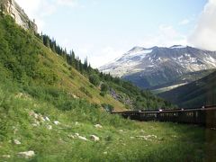 アラスカクルーズ?スキャグウェイ　鉄道ツアー