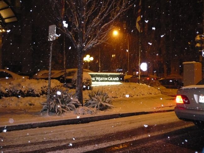 ワシントンＤ．Ｃ．は昨日初雪があったばかりだったのに、今日（2007年12月5日）は大雪でした。表紙の写真のようにすでに積雪は５ｃｍはありそうです。また、車に乗っていたら横から車線変更しようとした車が突然のスピン。危なく巻き添えを食うところでした。もうノーマルタイヤで雪道は運転したくないですね〜。