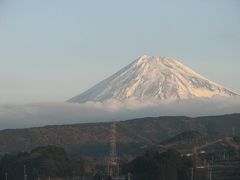 新幹線の車内から見た富士山