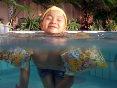 ２４．エクシブ山中湖　テルメ・サハラの温水プール　ルッチコーレのランチ