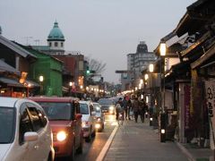 小江戸川越めぐりハイキング　蔵造りゾーン　?蔵の町並みの夕景色