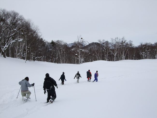 初めてスノーシューを履いて、ふかふかの雪の中を歩いてきました。<br />初心者なので、水上高原スキー場内のスノーシューパーク・フルコース（約９０分）をのんびり歩いてきました。<br /><br />スノーシューを装着した途端、一緒に行ったメンバー全員が童心に返り大はしゃぎ！<br />雪の中をかけまわり、暴れまわり…みんな子供のよう…ｆ（＾＾；<br /><br />一日中、思う存分楽しんで来れました♪<br /><br /><br />スノーシューレンタル代：１５００円（ストックなし）<br />スノーチュービング：５００円（１時間）<br />スノーシューパーク入場料：無料