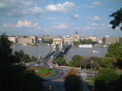 2002年夏ハンガリーの首都・ブダペストその３　くさり橋と王宮の丘