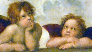 双子天使の逸話　　絵画原画 24ラファエロ作の”2人の天使”のいるアルテ・マイスター絵画館