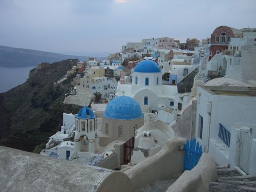 サントリーニ島　風景画(現地) サントリーニ島の風景 ギリシャの風景 | Beautiful Photo.net