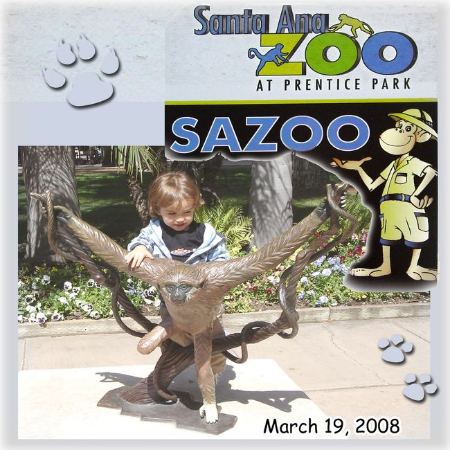 サンタ・アナ動物園、略してサーズー(Sazoo)、はオレンジ郡の小さな、小さな動物園。<br /><br />３月１９日、４トラベルに載せても文句を云わない人物　Ａ　をサーズーに連れて行きました。