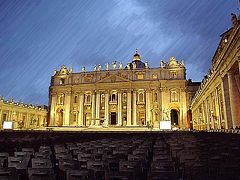 夜のサン・ピエトロ大聖堂