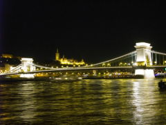 ブダペスト＆ウィーン　2008春　ドナウ河畔とくさり橋の夕方・夜・昼間