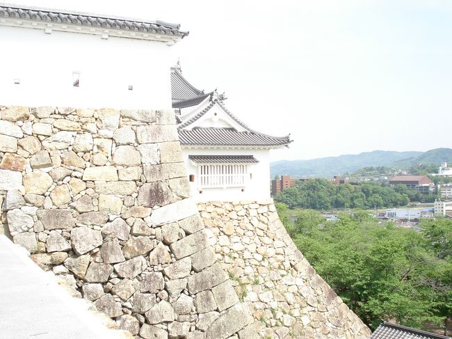 津山城跡・鶴山公園<br /><br />歴史と文化の城下町・津山、ここも私の故郷です。<br />高校卒業までを過ごした｢わが青春の城下町｣なのです。<br /><br />｢青春の城下町｣　作詞：西沢 爽　作曲：遠藤 実　昭和39年<br /><br />歌詞　流れる雲よ　城山（しろやま）に<br />　　 　のぼれば見える　君の家<br />　　 　灯りが窓に　ともるまで<br />　　 　見つめていたっけ　逢いたくて<br />　　 　ああ青春の　思い出は<br />　　 　わがふるさとの　城下町<br /><br />さくらも散って、若葉の香りにつつまれた<br />そんな故郷のまち津山、鶴山（かくざん）の公園を<br />ひとりあるいてみたい・・・・。<br /><br />行ってきました｢美作路（みまさかじ）」ぶらりみてある記。<br /><br /><br />　※　たぬち庵のブログにも寄ってみてくださいな。<br /><br />　　クリック！　⇒　http://fabon.cocolog-nifty.com/blog/<br /><br /><br /><br />