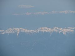 アルプスの山々を空撮