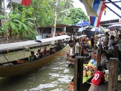 タイ旅行　　ダムヌン・サドゥアク水上マーケット