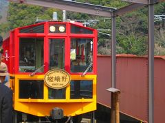 京都嵯峨野のトロッコ列車