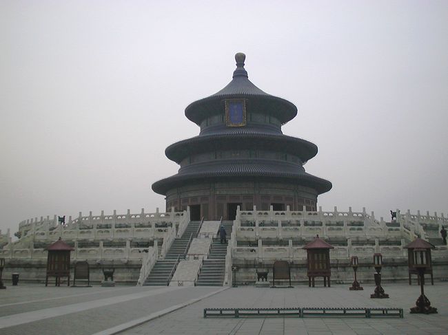 2002冬、中国旅行記2(4)：1月15日(1)北京・天壇公園、天安門広場