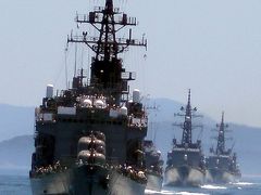 海上自衛隊呉地方隊展示訓練に参加せり