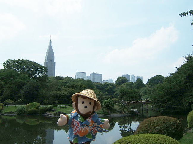 ウォーキングのイベントに参加して新宿御苑に行ったでござ～る。首都圏に住んでいる割に、初！？<br />新宿御苑は、江戸時代に信州高遠城主だった内藤家の江戸屋敷の一部だそうでござ～る。明治３９年（１９０６）５月に完成し、皇室の庭園から、昭和２４年５月２日に「国民公園新宿御苑」として一般に開放されたそうでござ～る。<br /><br />東京都新宿区内藤町１１番地<br />ＪＲ山手線　新宿駅南口から新宿門まで徒歩１０分<br /><br />詳細↓　出展：新宿御苑のホームページ <br />http://www.fng.or.jp/shinjuku/shinjuku-index.html