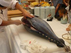 ラフォーレ　南紀白浜　ディナーバイキング　マグロの解体ショー