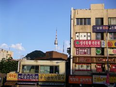 韓国ソウルの家族旅行2008.08 (02)　一日目　　シャトルバス～明洞～南大門～～地下鉄に挑戦!