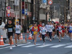 東京マラソン観戦　浅草橋付近とゴール付近
