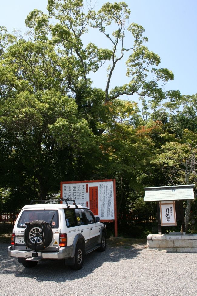 ●猛暑！京都･滋賀ひとり旅 ２００８．８．９ 〜８．１２<br /><br />■兵主神社<br />　社伝によると、3世紀後半ごろ、滋賀郡穴太（あのう、現在の大津市）遷都にともない穴太に社地が設けられ、さらに欽明天皇の時代に琵琶湖を渡って現在地に遷され、社殿が造営されたと伝えられています。<br />　以後、武士の崇敬を集めて隆盛し、花山天皇の勅額の下賜され源頼朝の神宝の寄進、足利尊氏の社殿造営・神領安堵などで実に栄えたといいます。<br /><br />　京都・滋賀の旅、古いアルバムをめくって想い出さがしに行って参りました。<br /><br />