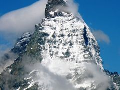 スイスＧＲ29　笠雲＊マッターホルンの雄姿　☆一瞬の青空･刻々の変化を